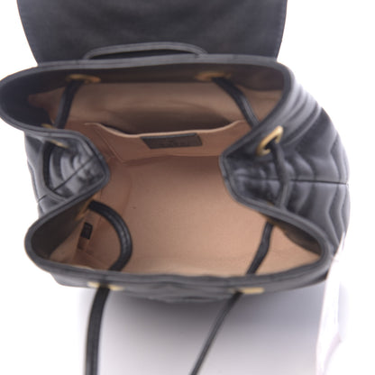 Gucci Calfskin Matelasse GG Marmont Flap Backpack Black 4 of 9