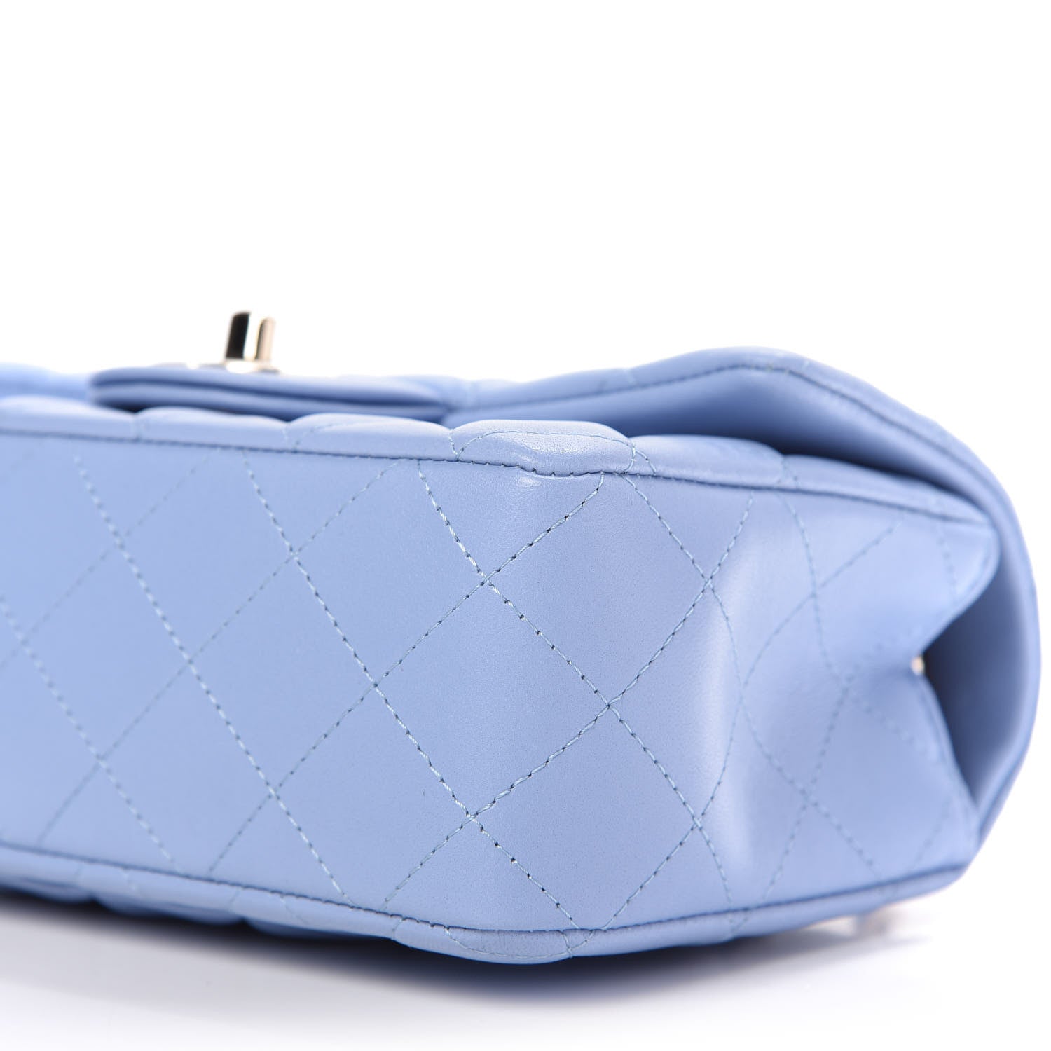Chanel Lambskin Quilted Mini Rectangular Flap Light Blue 7 of 11