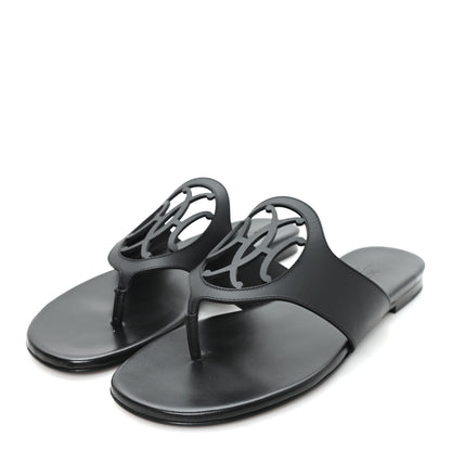 Hermes Calfskin Womens Mage Sandals 39 Black 4 of 9
