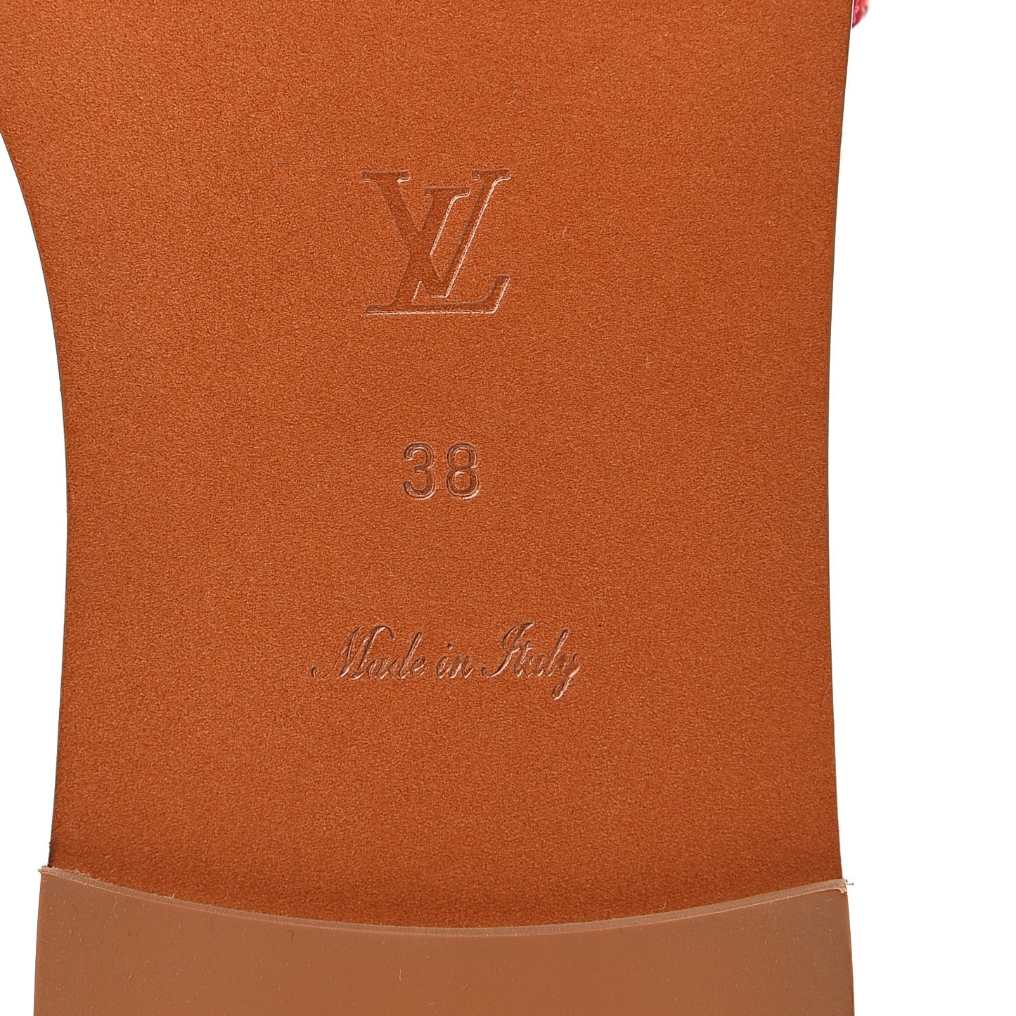 Monogram Escale Lock It Flat Mule 38 Rouge