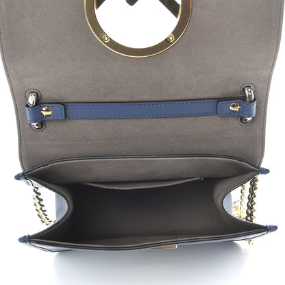Fendi Vitello Century Opaco F is Fendi Small Kan I Shoulder Bag Blu Scuro 5 of 11