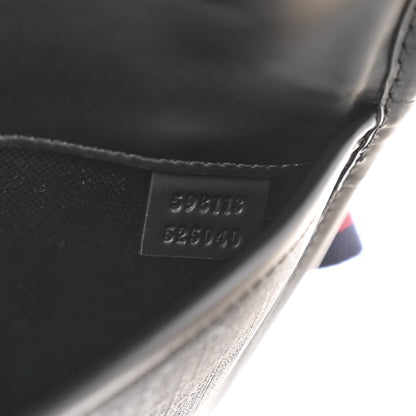 Gucci GG Supreme Monogram Web Slim Belt Bag Black Grey 7 of 13