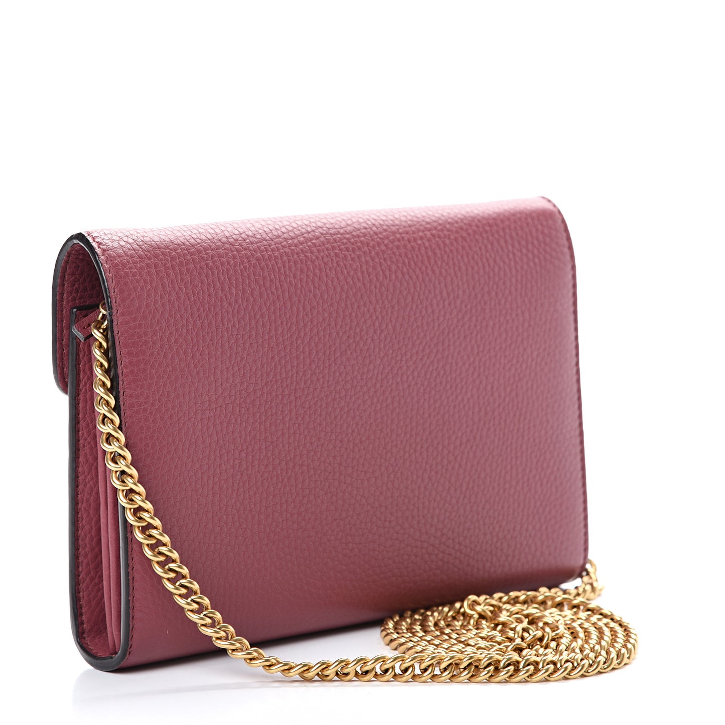 Cellarius Calfskin GG Marmont Chain Wallet Dry Rose