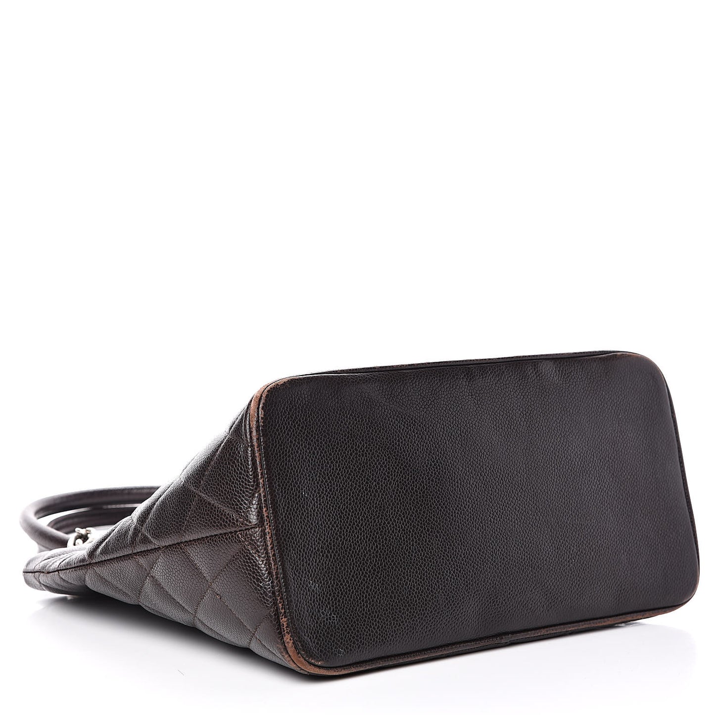 Caviar Quilted Medallion CC Tote Dark Brown