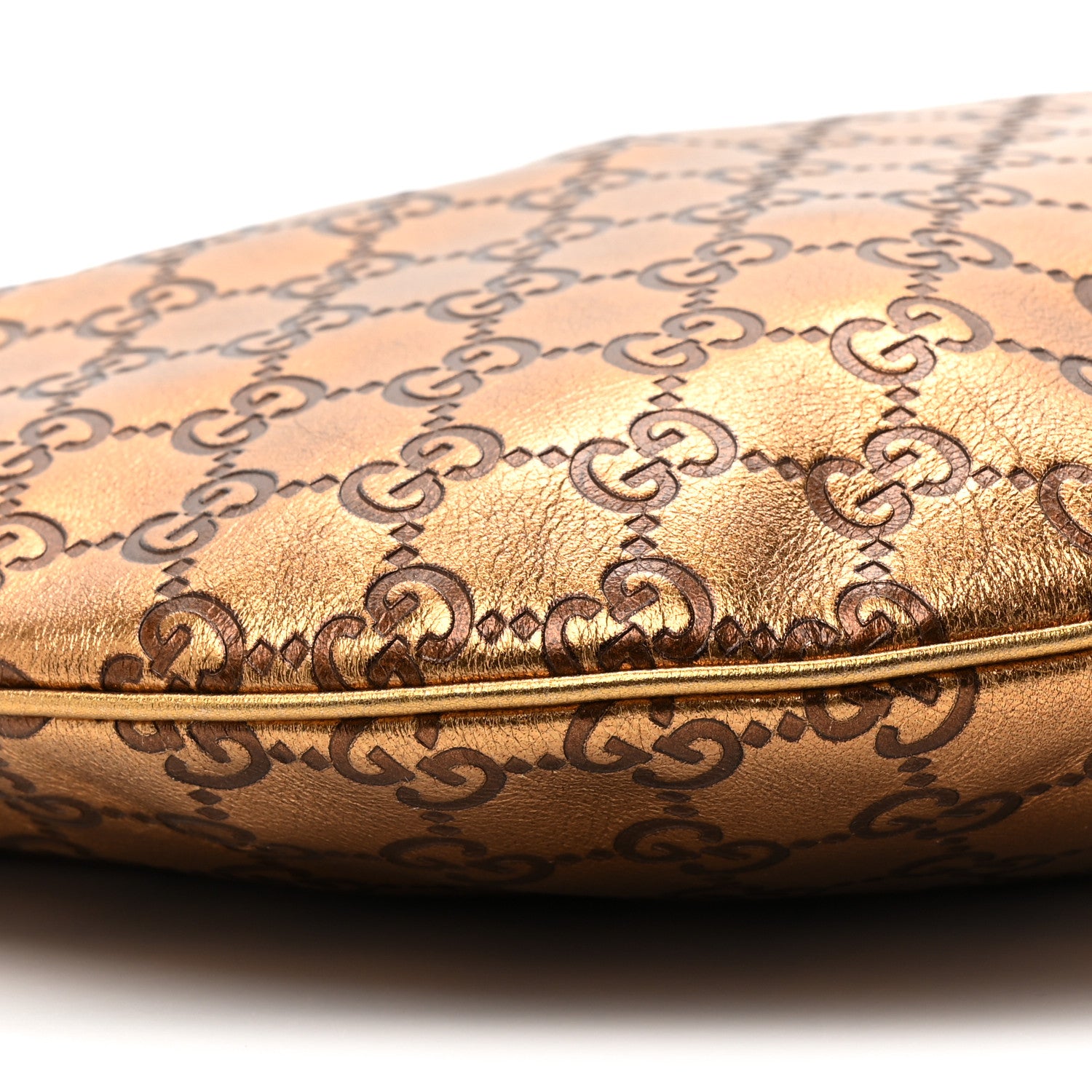 Gucci Metallic Guccissima Web Hobo Bronze 9 of 11