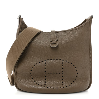 Hermes Taurillon Clemence Evelyne III PM Etoupe 1 of 25