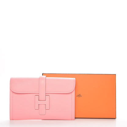 Hermes Epsom Jige PM Clutch Rose Confetti 8 of 8