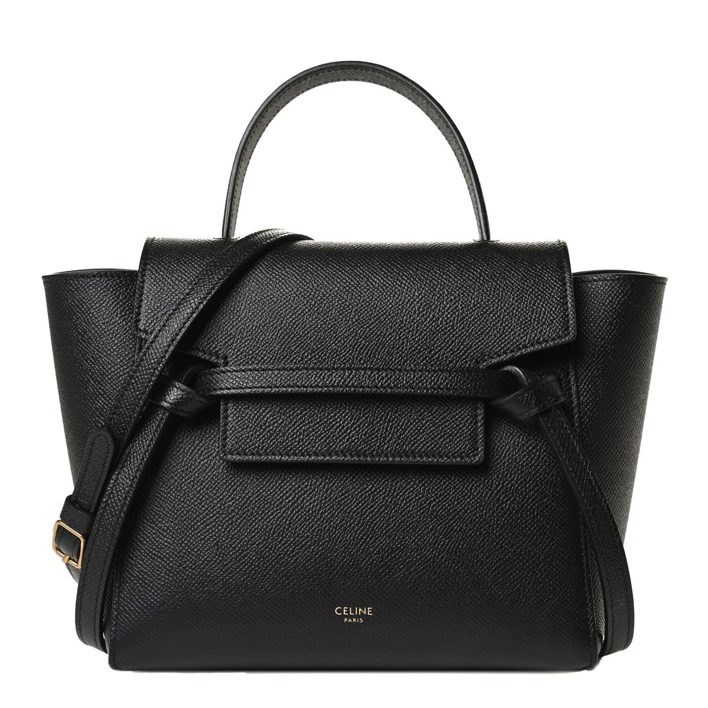 Grained Calfskin Nano Belt Bag Black