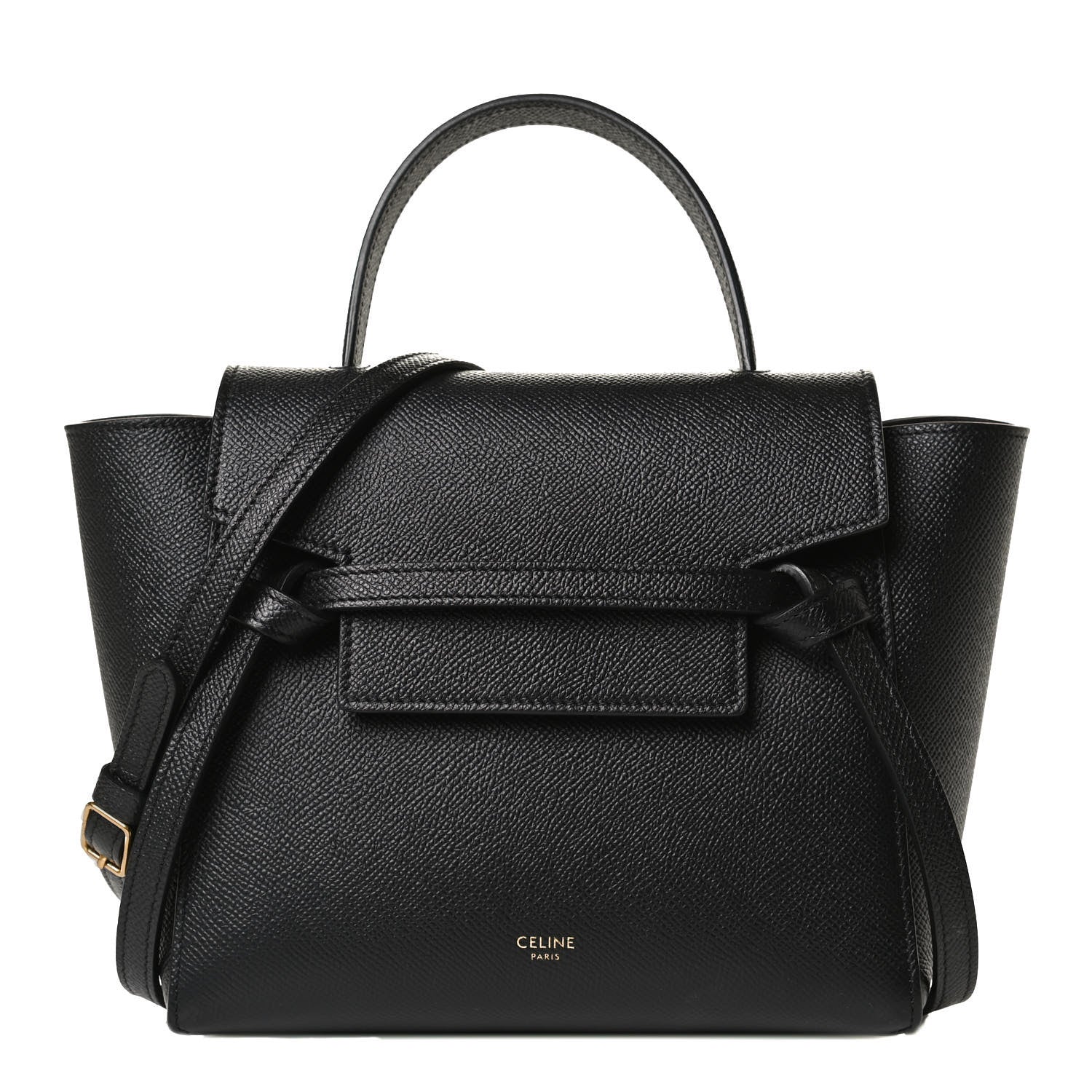 Celine Grained Calfskin Nano Belt Bag Black 1 of 14