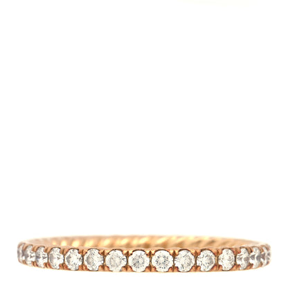 David Yurman 18k Yellow Gold Diamond 1.8mm Eden Eternity Wedding Band Ring 45 3.5 3 of 5