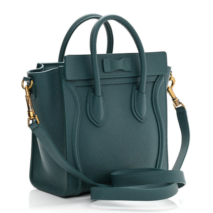 Celine Baby Drummed Calfskin Nano Prussian Blue 2 of 11