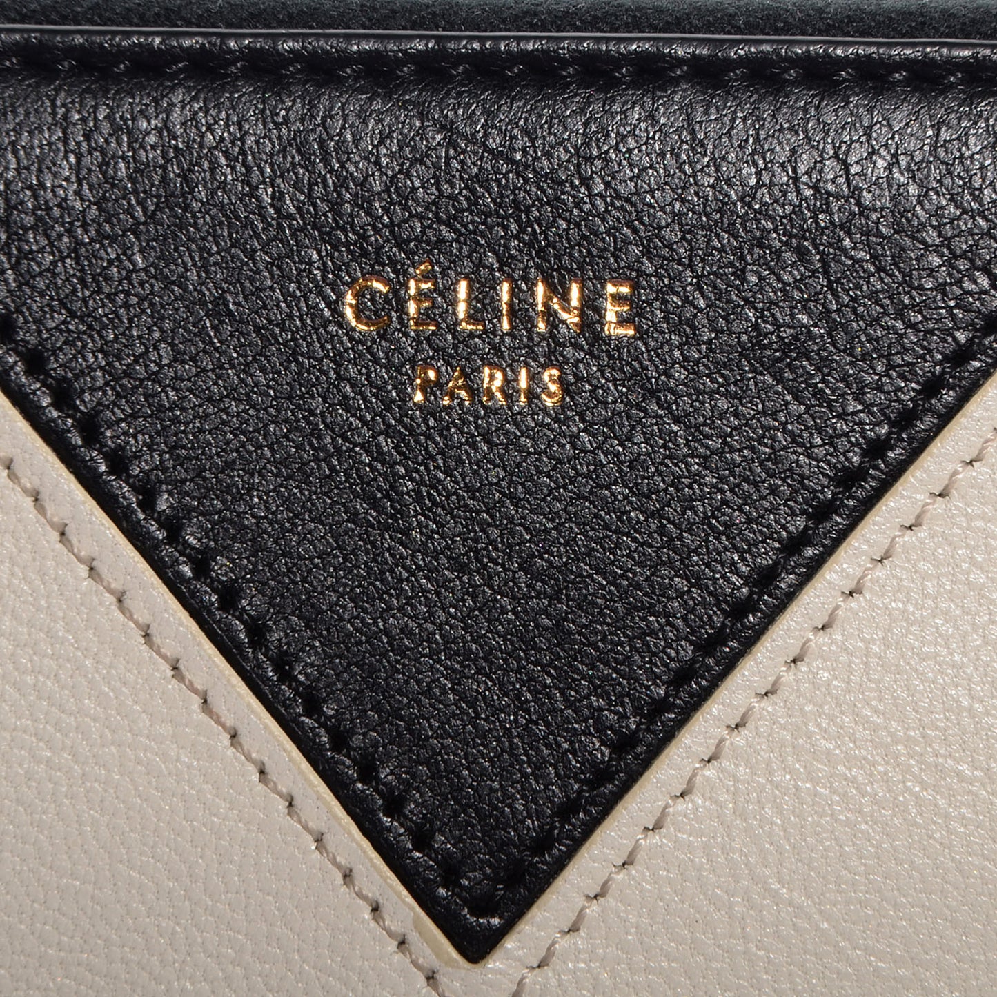 Lambskin Bi-Color Coeur iPad Clutch Black White