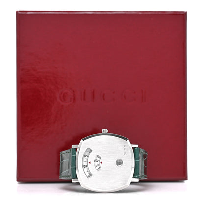 Gucci Stainless Steel Alligator 38mm Grip Quartz Watch Green 5 of 5