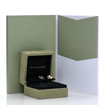 Van Cleef & Arpels 18K Rose Gold Ruby Mini Frivole Earrings 5 of 5
