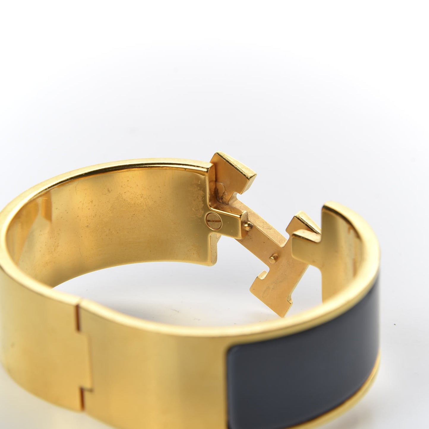 Enamel Wide Clic Clac H Bracelet PM Slate