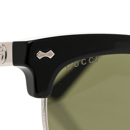Gucci Acetate Damascato Cat Eye Sunglasses GG0055S Black Gold 7 of 8