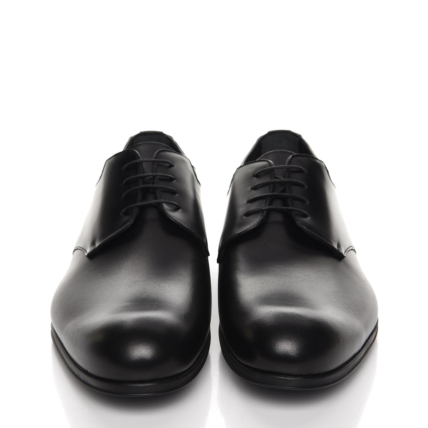 Lambskin Derby Lace Up Shoes 8 Black