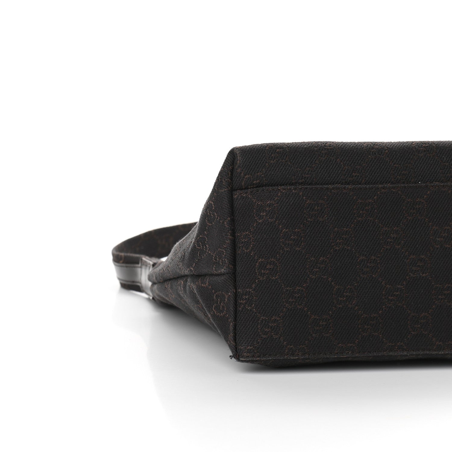 Gucci Denim Monogram Small Hobo Dark Brown 7 of 8