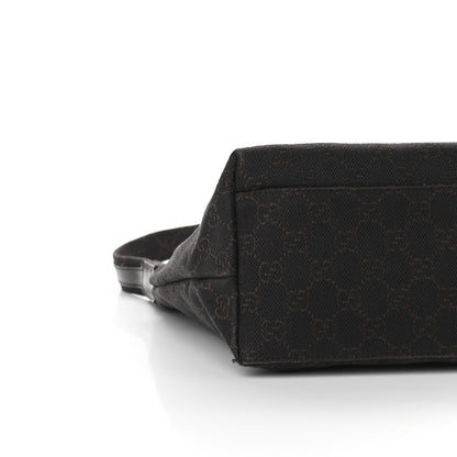 Gucci Denim Monogram Small Hobo Dark Brown 7 of 8