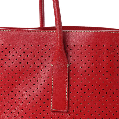 Prada Vitello Drive Perforated Perforated Tote Fuoco 11 of 12