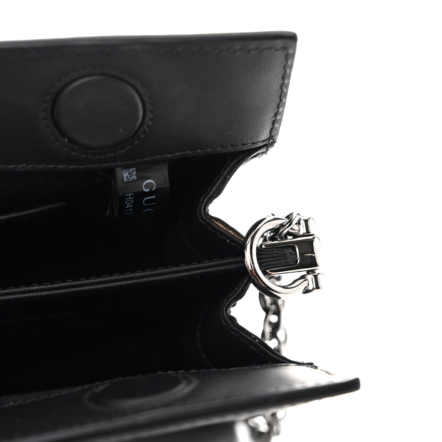 Jacquard Black Denim GG Monogram Chain Shoulder Bag Black Ivory