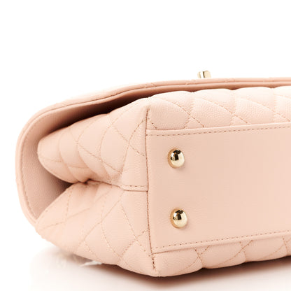 Chanel Caviar Quilted Mini Coco Handle Flap Light Pink 10 of 12