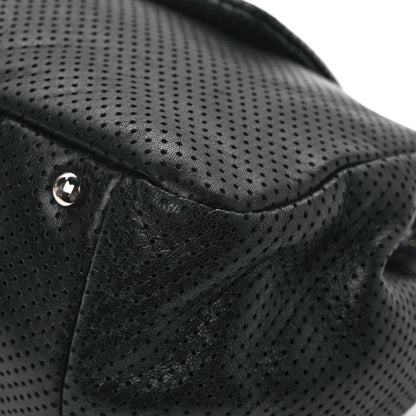 Chanel Calfskin Perforated Large Drill Accordion Flap Black 11 of 12
