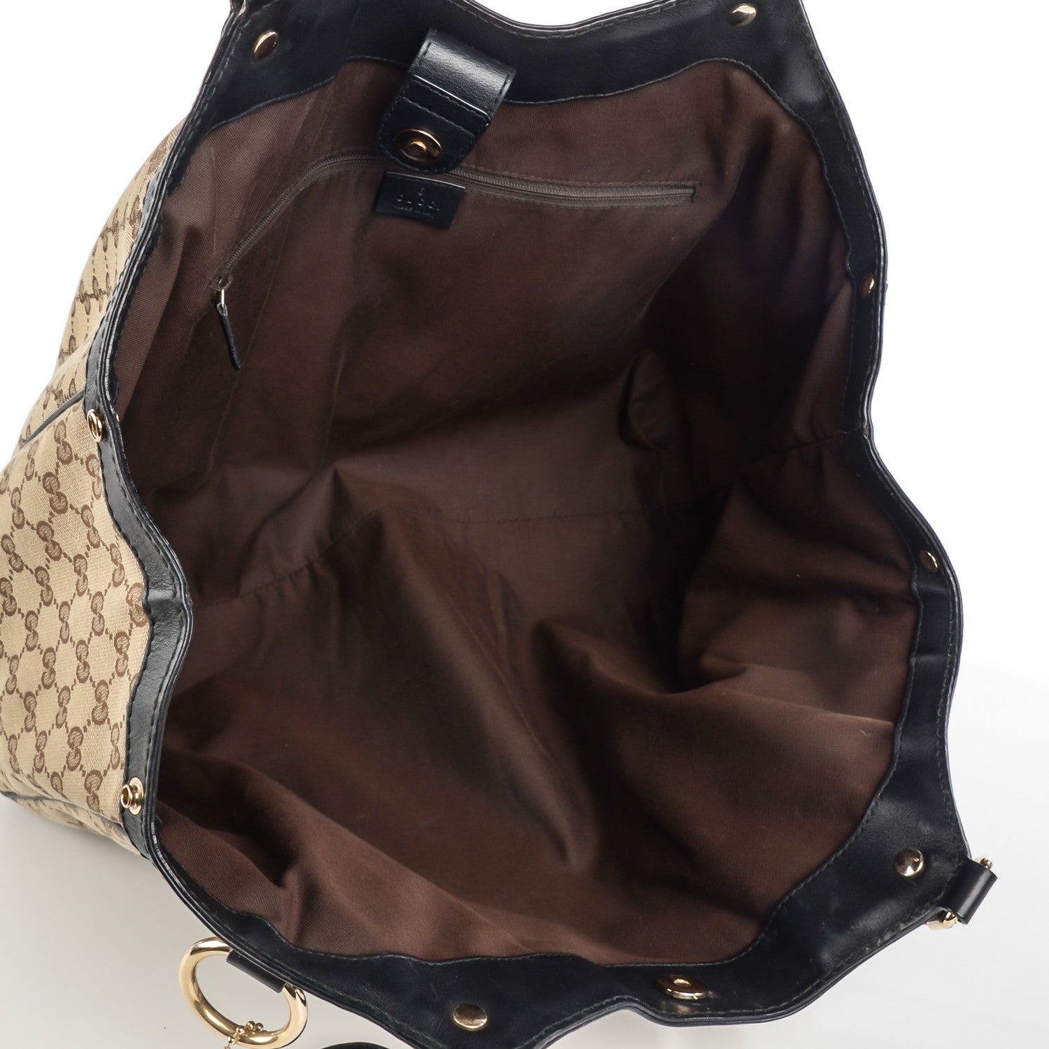 Gucci Monogram Large Sukey Tote Beige Ebony Black 5 of 7