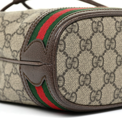Gucci GG Supreme Monogram Web Mini Ophidia Bucket Bag Brown 8 of 10