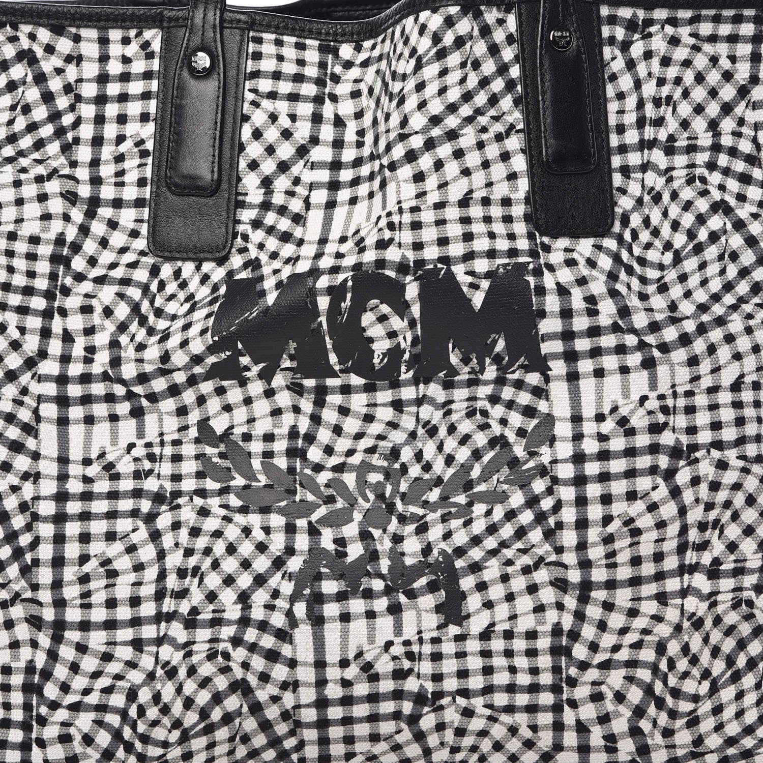 MCM Visetos Large Liz Reversible Shopper Tote Black 25 of 35