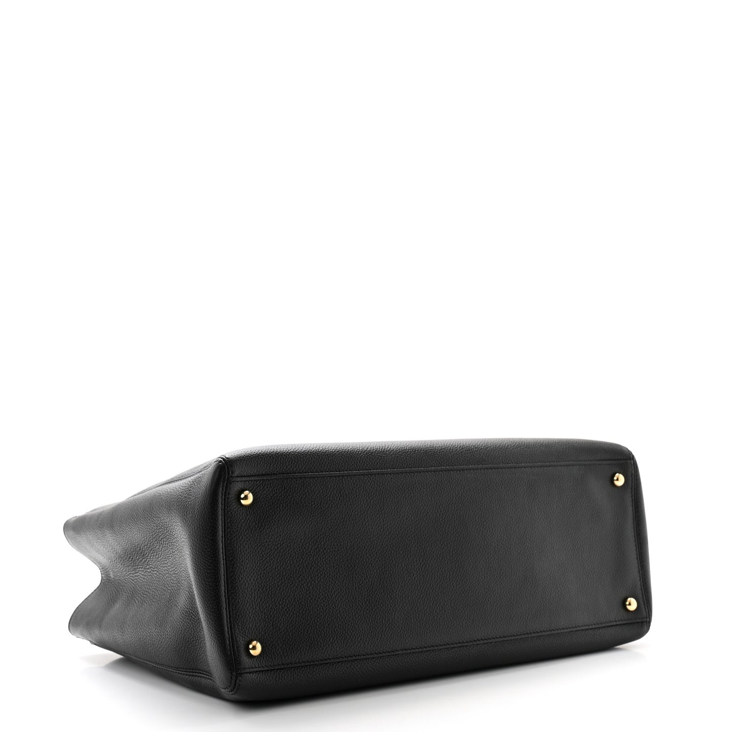 Calfskin Cerf Executive Shopper Tote Black