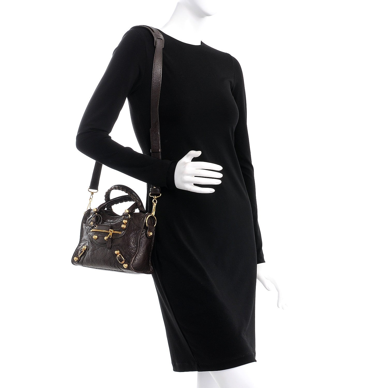 Balenciaga Agneau Giant 12 Gold Hardware Mini City Charbon 2 of 11