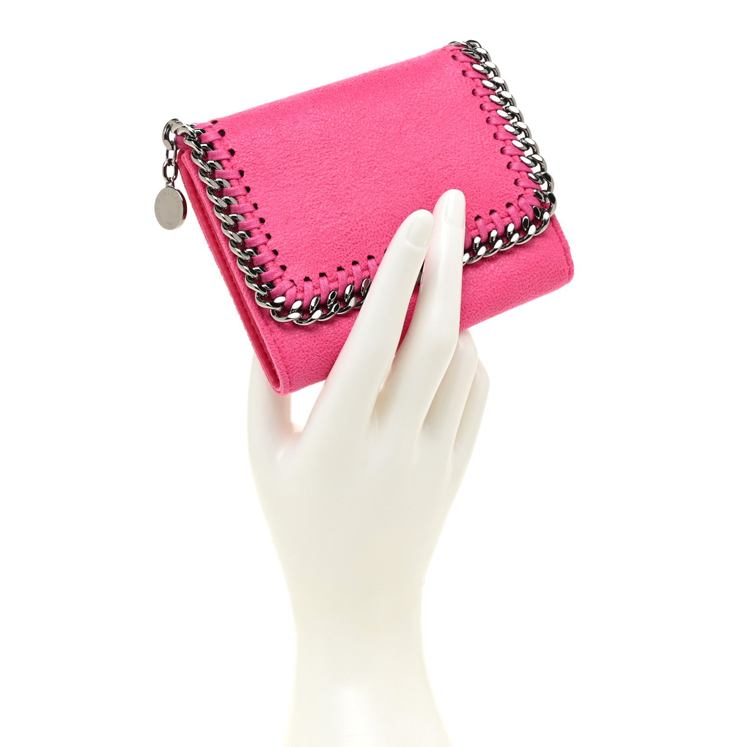 Stella McCartney Shaggy Deer Small Falabella Flap Wallet Hot Pink 2 of 11