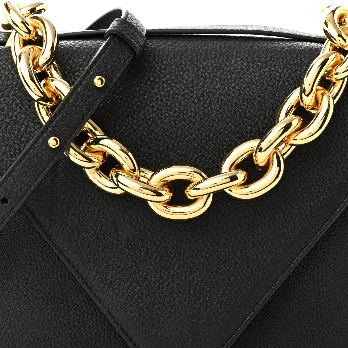 Calfskin Mount Envelope Bag Black