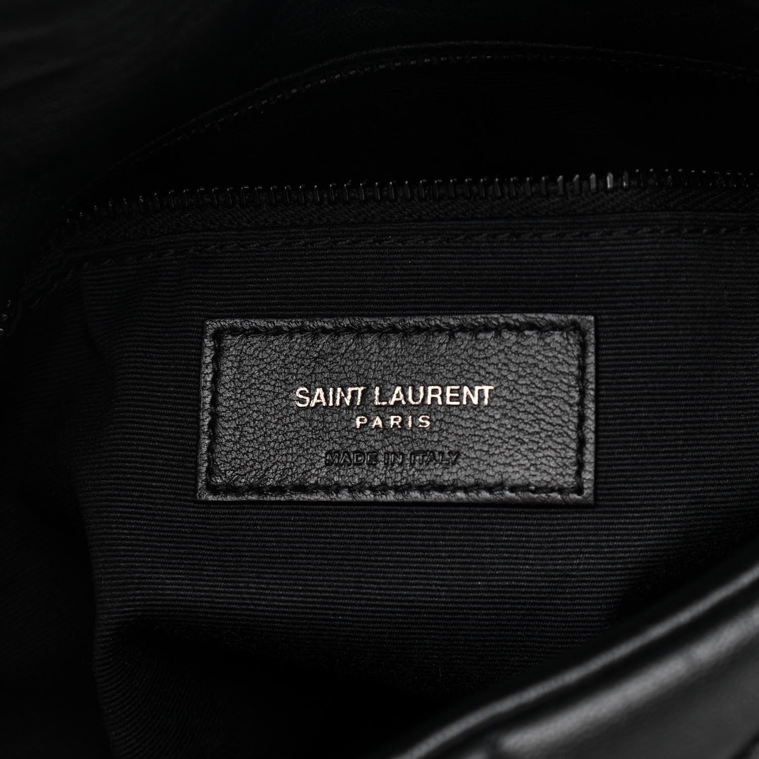 Saint Laurent Calfskin Quilted Toy Loulou Puffer Monogram Monochrome Chain Satchel Black 6 of 10