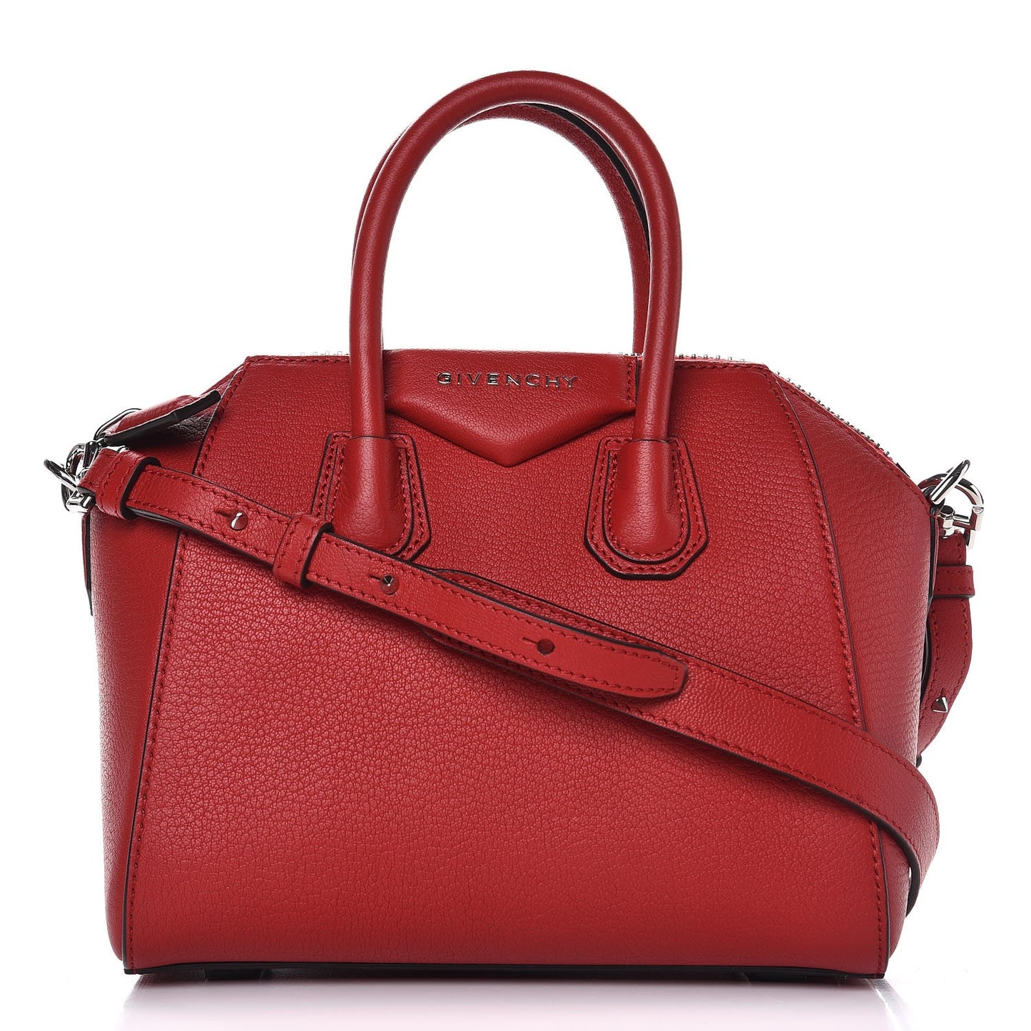 Sugar Goatskin Mini Antigona Dark Red