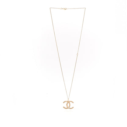 Chanel Pearl Crystal Leaf CC Necklace Gold 3 of 7