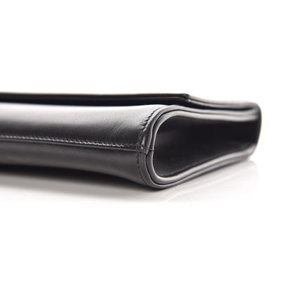 Saint Laurent Calfskin Diagonal Clutch Black 14 of 17