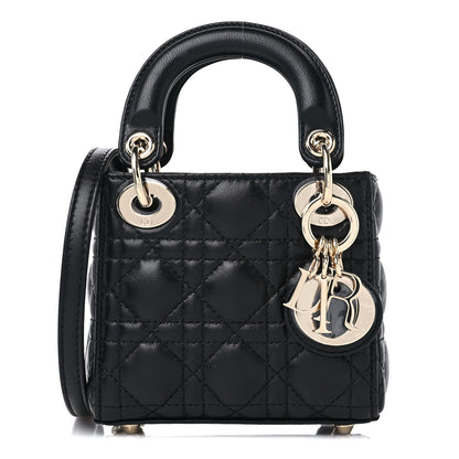 Christian Dior Lambskin Cannage Micro Lady Dior Black 1 of 10
