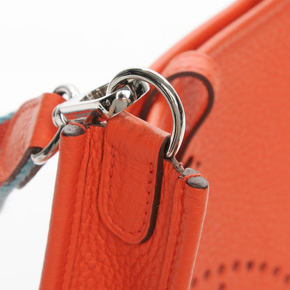 Hermes Taurillon Clemence Amazone Evelyne TPM Orange Poppy Saint Cyr 8 of 9