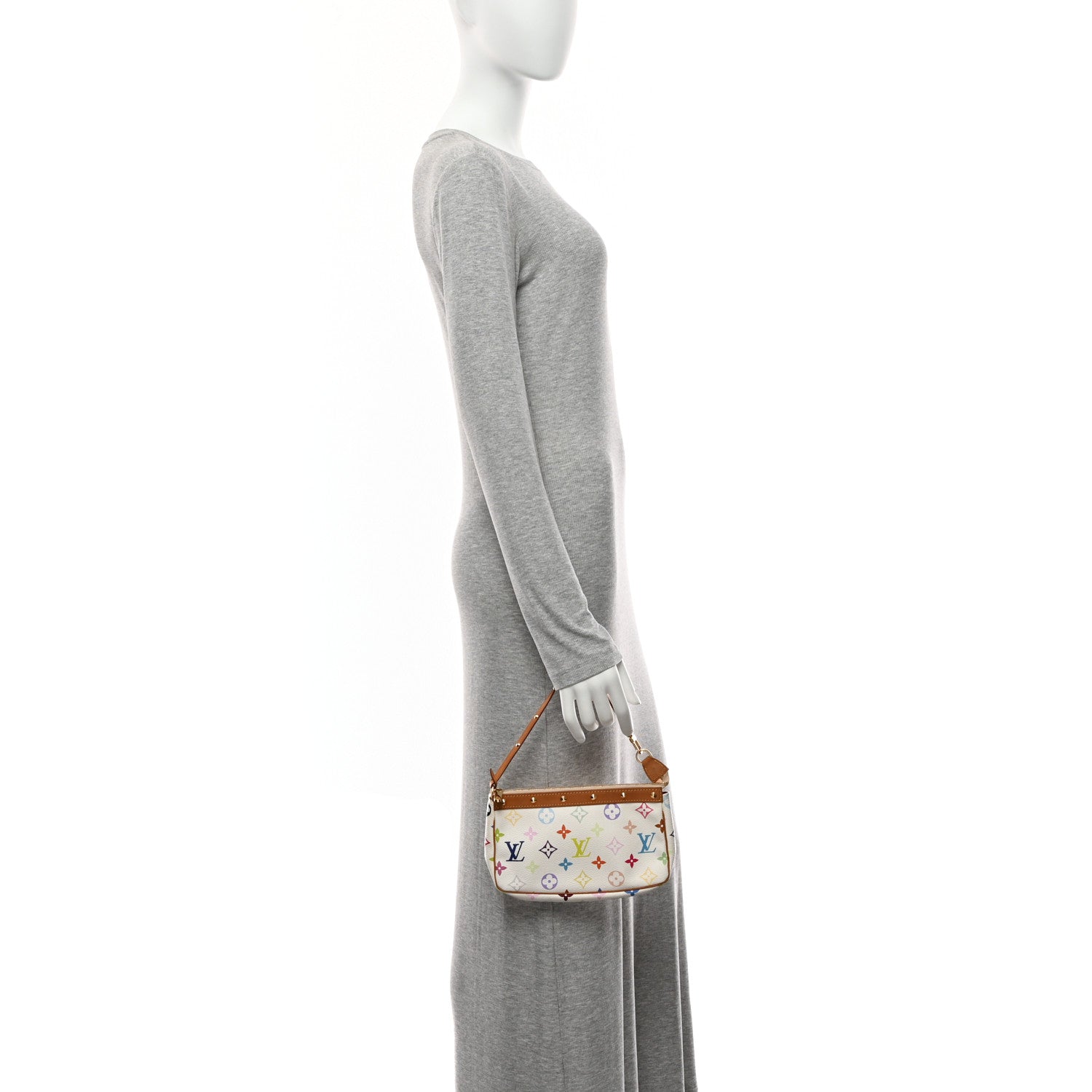 Louis Vuitton Monogram Multicolor Pochette Accessories White 2 of 11
