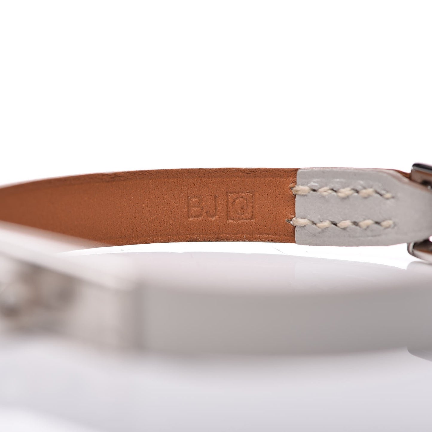 Tadelakt Micro Kelly Bracelet S Gris Perle
