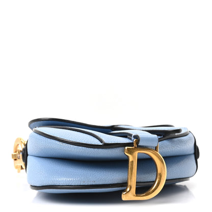 Christian Dior Goatskin Micro Saddle Bag Cloud Blue 3 of 9