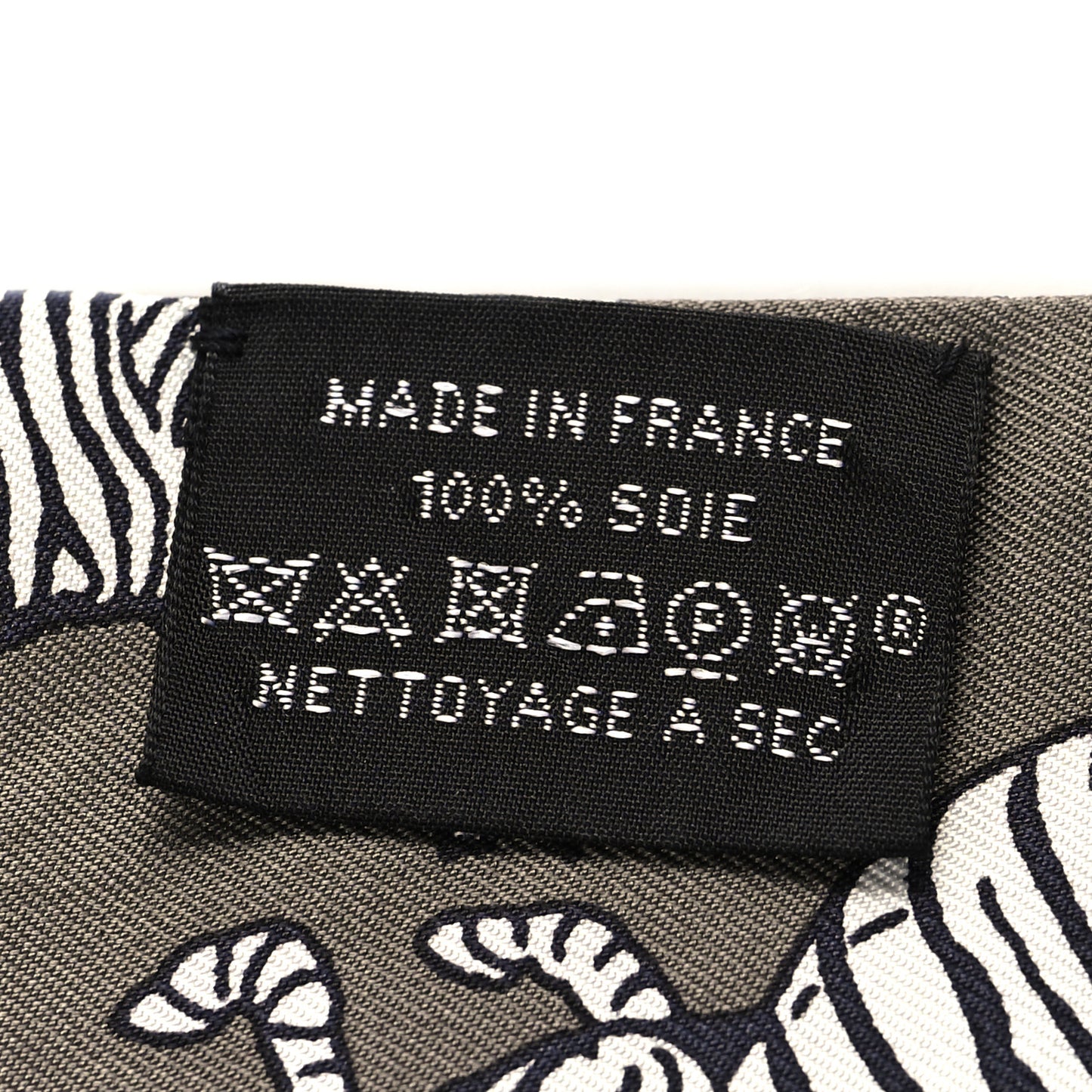 Silk Les Zebres Twilly Gris Taupe Black White