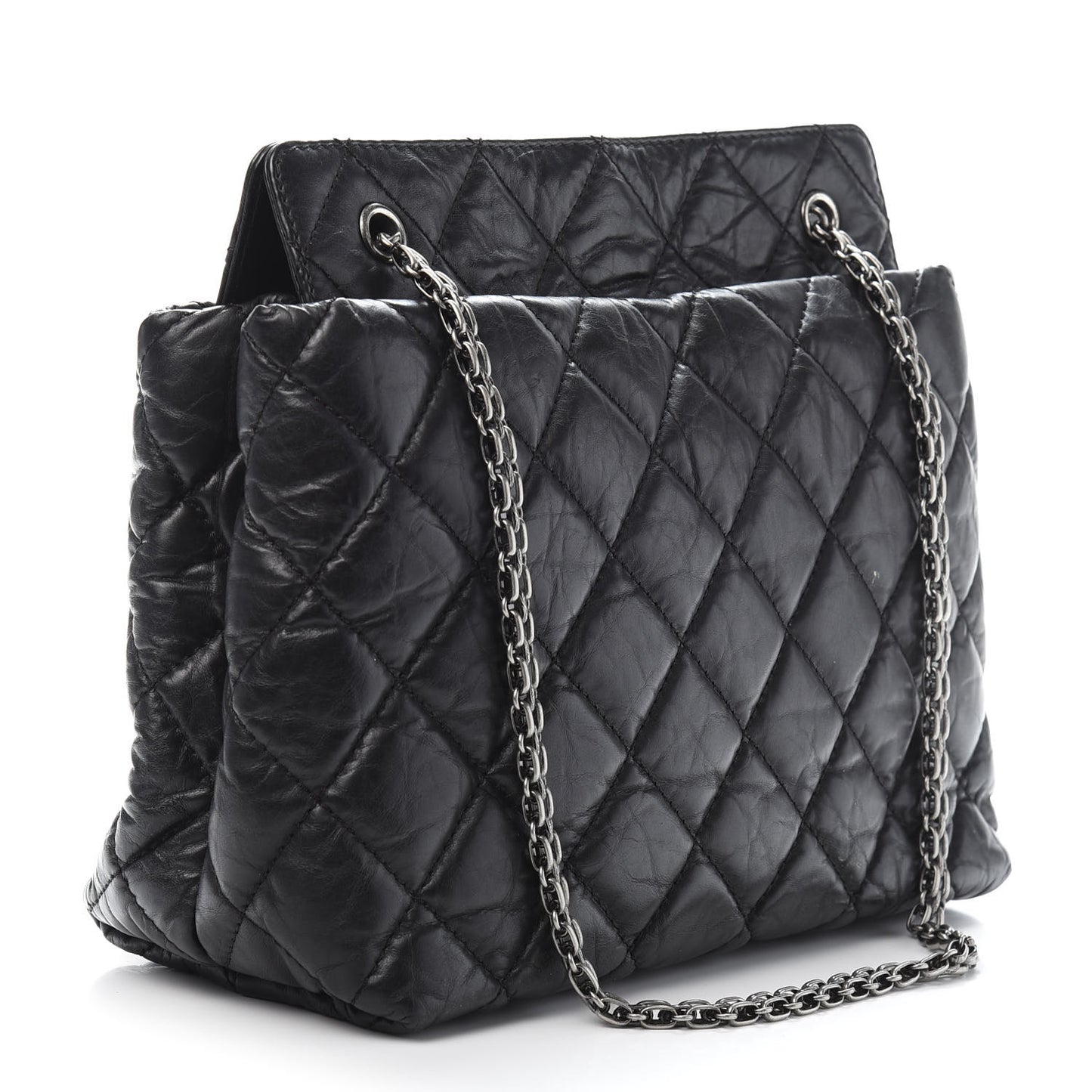 Aged Calfskin Reissue 2.55 Tote Black