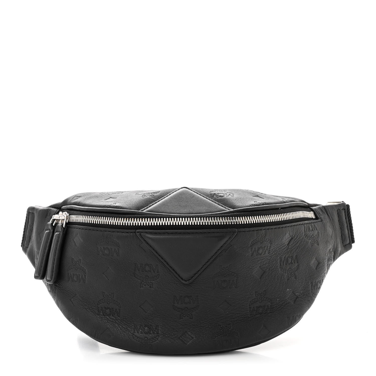 MCM Calfskin Ottomar Monogram Fursten Belt Bag Black 1 of 10