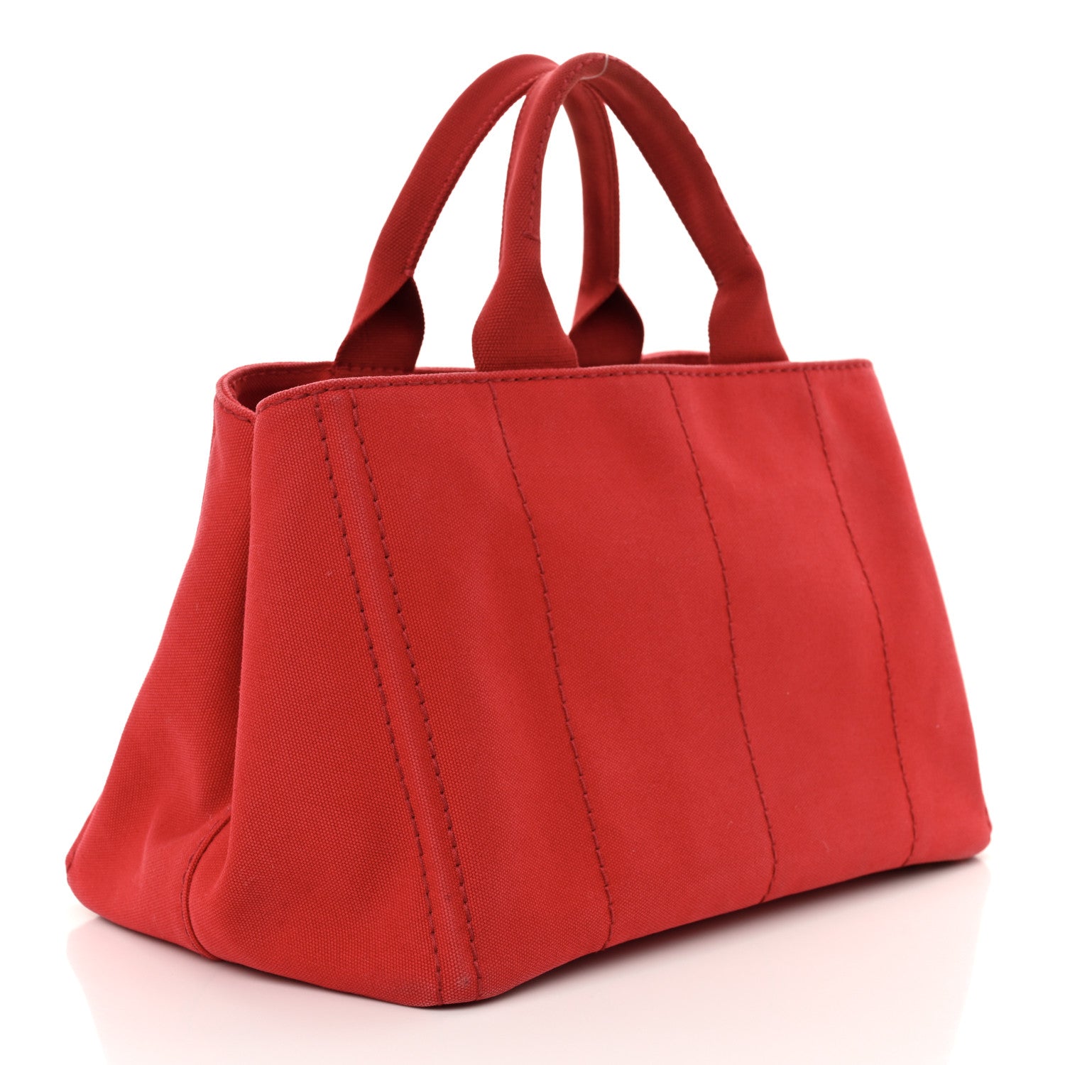 Prada Canapa Small Logo Tote Rosso 3 of 16
