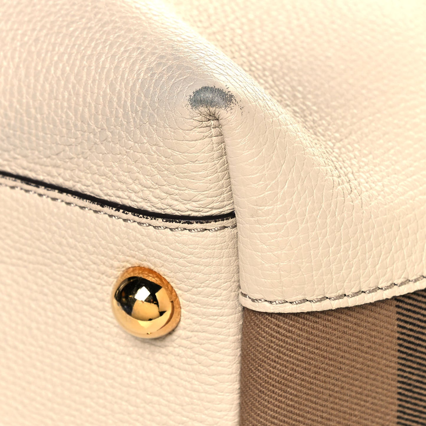 Derby Calfskin House Check Medium Welburn Tote Limestone