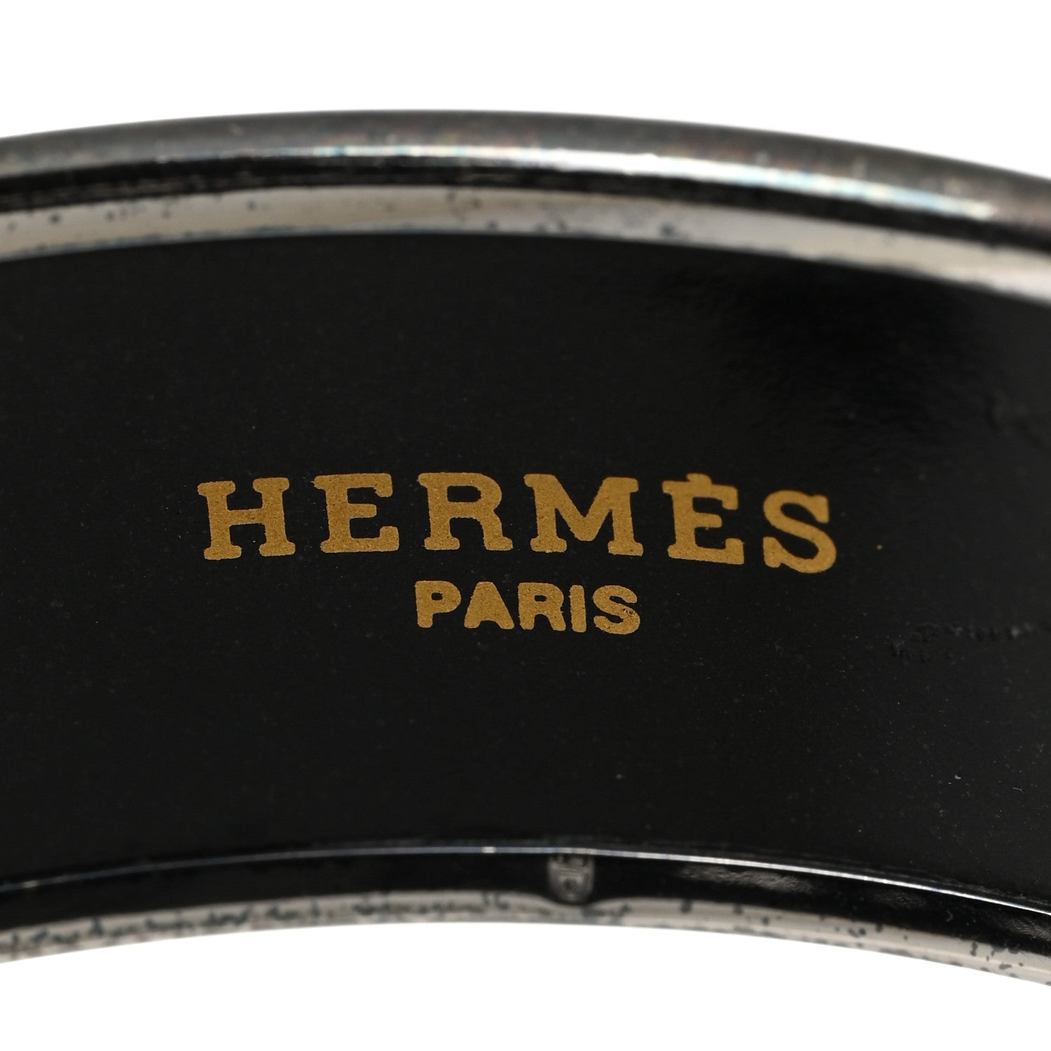 Hermes Enamel Printed Wide Tohu Bohu Bracelet 62 Black 3 of 5