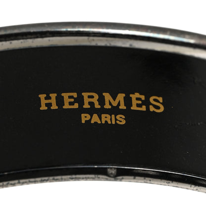 Hermes Enamel Printed Wide Tohu Bohu Bracelet 62 Black 3 of 5